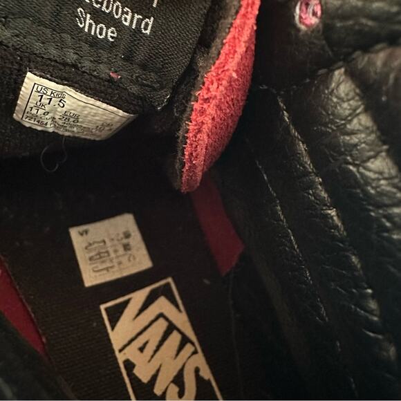 Vans Kids Sk8-Hi Zip Sneaker Burgundy Red & Black - Picture 10 of 10